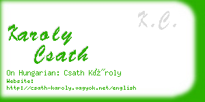 karoly csath business card